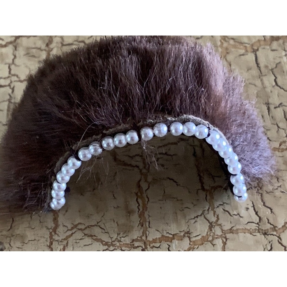 VINTAGE BARBIE EVENING SPLENDOUR #961 GOLDEN ELEGANCE #992 FUR HEADBAND NMINT